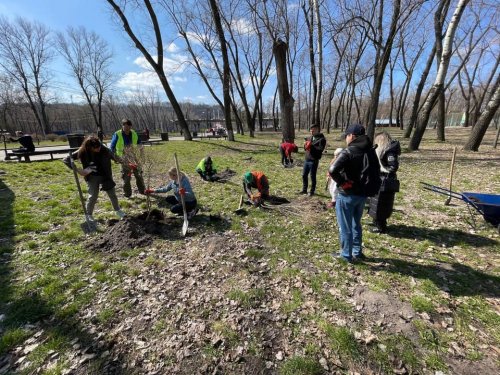 Фірсов з екоактивістами висадив у Києві дерева. Фото 