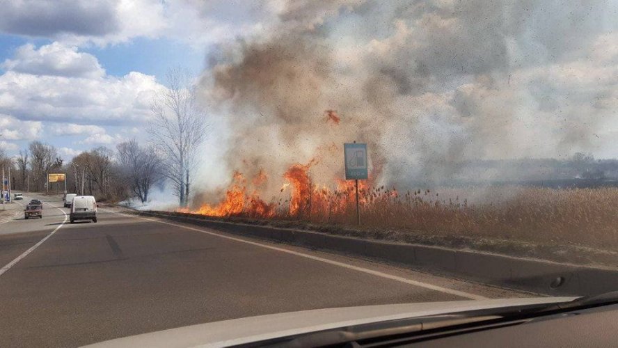 На Харківщині через підпал трави виникло 300 пожеж