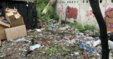Фото – Замість парку в центрі Києва утворилося стихійне звалище