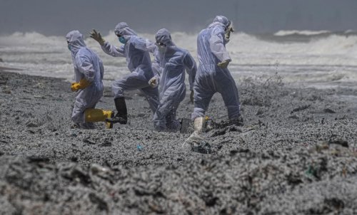 Екологічна катастрофа на Шрі-Ланці: через пожежу на судні пляжі вкрив небезпечний пластик. Фото, відео