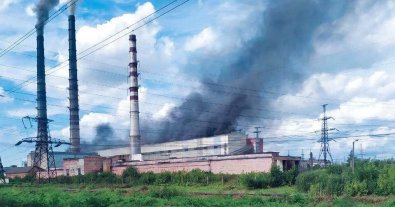 Фото – На Бурштинській ТЕС сталася пожежа: за фактом відкрили кримінальне провадження