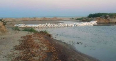 Фото – У нацпарку на Одещині браконьєри влаштували пожежу і закидали мішками протоку. Фото