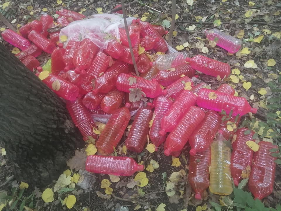 Фото – У Полтаві посеред лісу знайшли звалище відходів з автозаправки. Фото