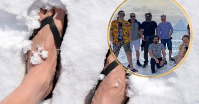 Фото – Украинские полярники сделали "летнее" фото, чтобы привлечь внимание к изменению климата