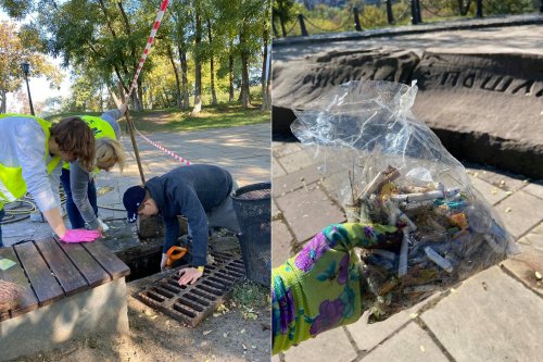 Волонтеры убрали от мусора исторический центр Киева. Фото до и после
