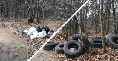 Фото – У Львові влаштували стихійне звалище шин і будівельних відходів. Фото
