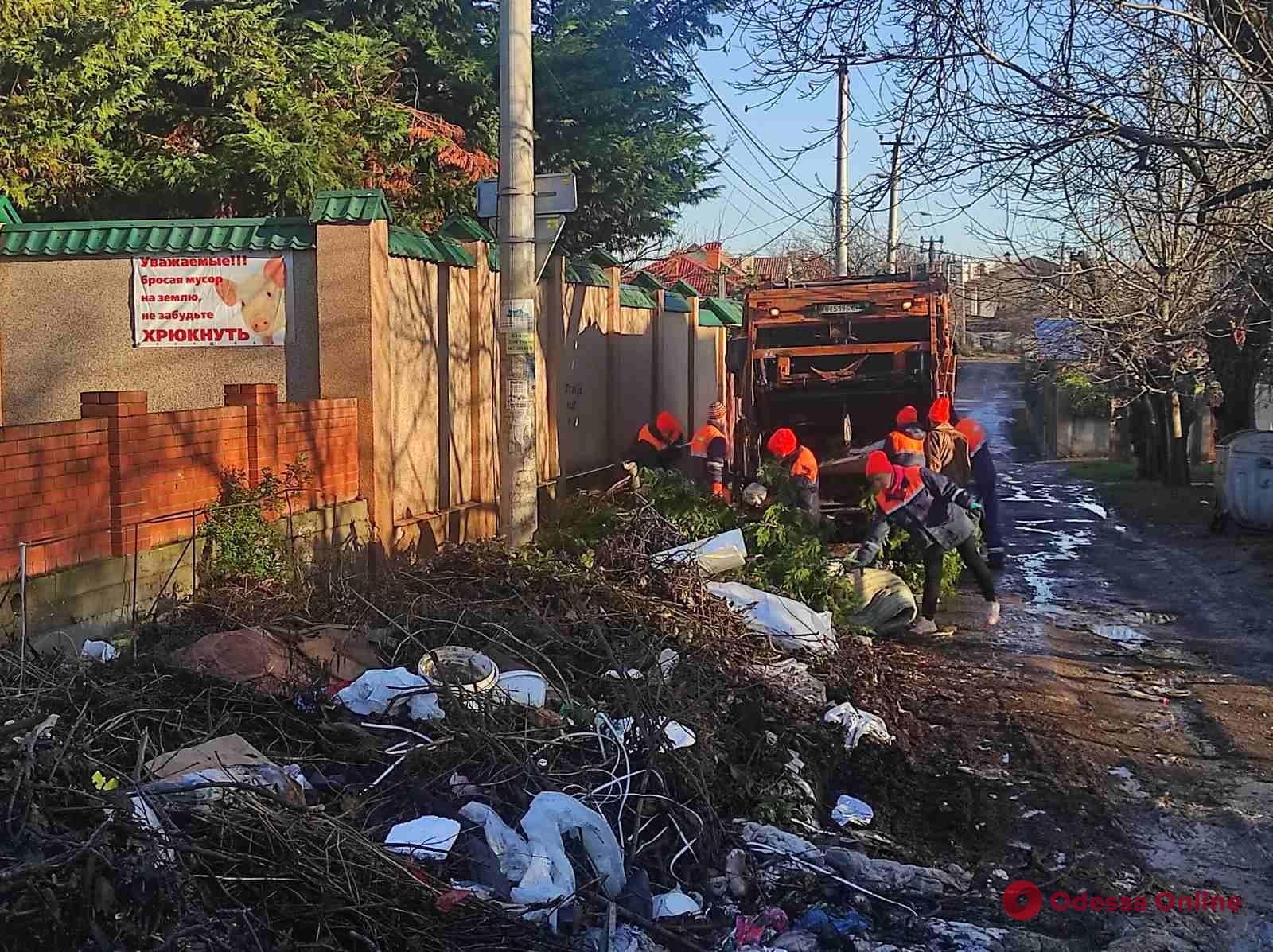 Фото – В Одесі знову прибрали стихійні звалища в елітному районі (фото)