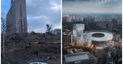 Фото – В Киеве семья бизнесмена "из 90-х" вырубила деревья на склоне возле "Олимпийского"