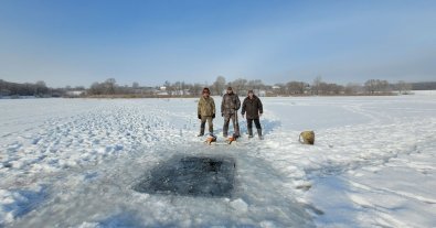 Фото – На Сумщині десятки браконьєрів вийшли на рибу з острогами