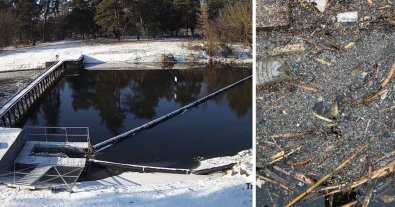 Фото – У Харкові скидають пластикові відходи до річки Уди. Відео