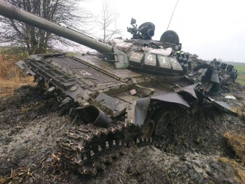 The damage to the nature of Ukraine from one russian tank