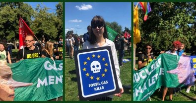 Фото – Сотні активістів вийшли на протест під Європарламент через нову зелену таксономію