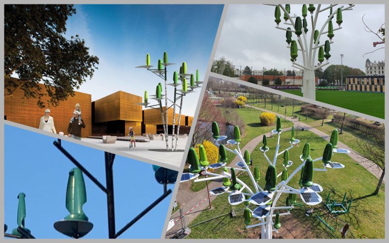 Во Франции изобрели деревья-ветрогенераторы, которые могут улавливать любой ветер