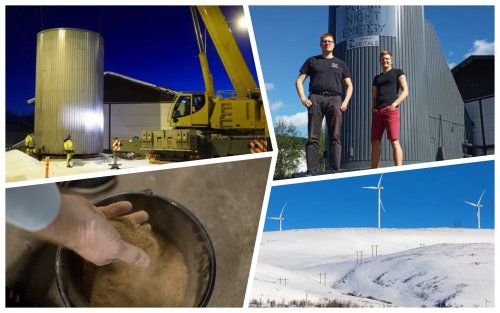 A sand battery began to heat houses with accumulated green heat in Finland