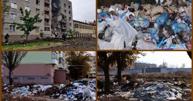 Фото – В Бахмуті вже понад місяць не вивозять сміття: місто на межі гуманітарної катастрофи
