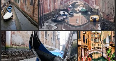 Фото – В Венеции пересохли каналы и катастрофически не хватает воды