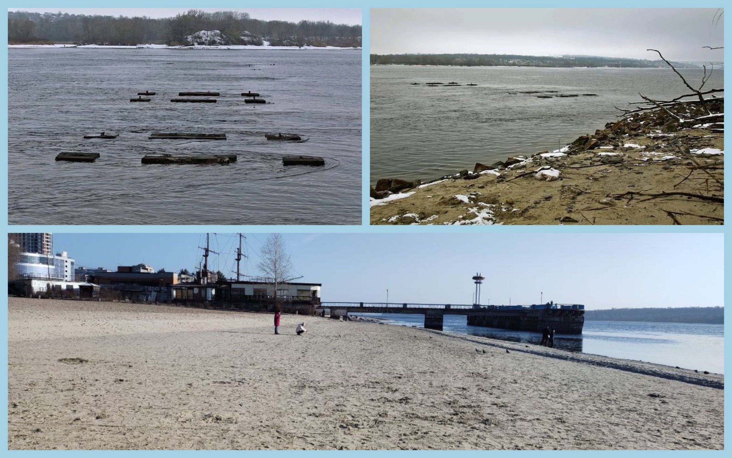 Photo – Critical shallowing of the Kakhovsky Reservoir: risks for ecology and water supply are named