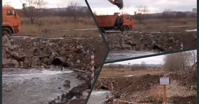 Фото – У Маріуполі окупанти остаточно засипали річку Кальчик