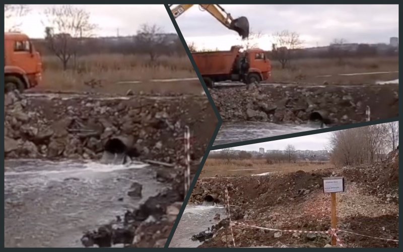 The occupiers finally filled up the Kalchik River in Mariupol