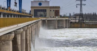 Photo – The occupiers' discharge of water from the Kakhovskaya HPP poses a threat to 70% of Ukrainians