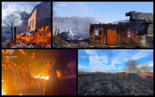 The rescuers of the Lviv region showed the consequences of burning grass: a house and hectares of fields burned down