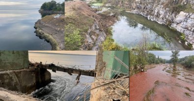 Фото – Пів року після бомбардувань: у Кривому Розі дослідили річку Інгулець