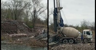 Photo – The occupiers covered the river with slag in Mariupol