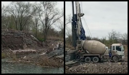The occupiers covered the river with slag in Mariupol