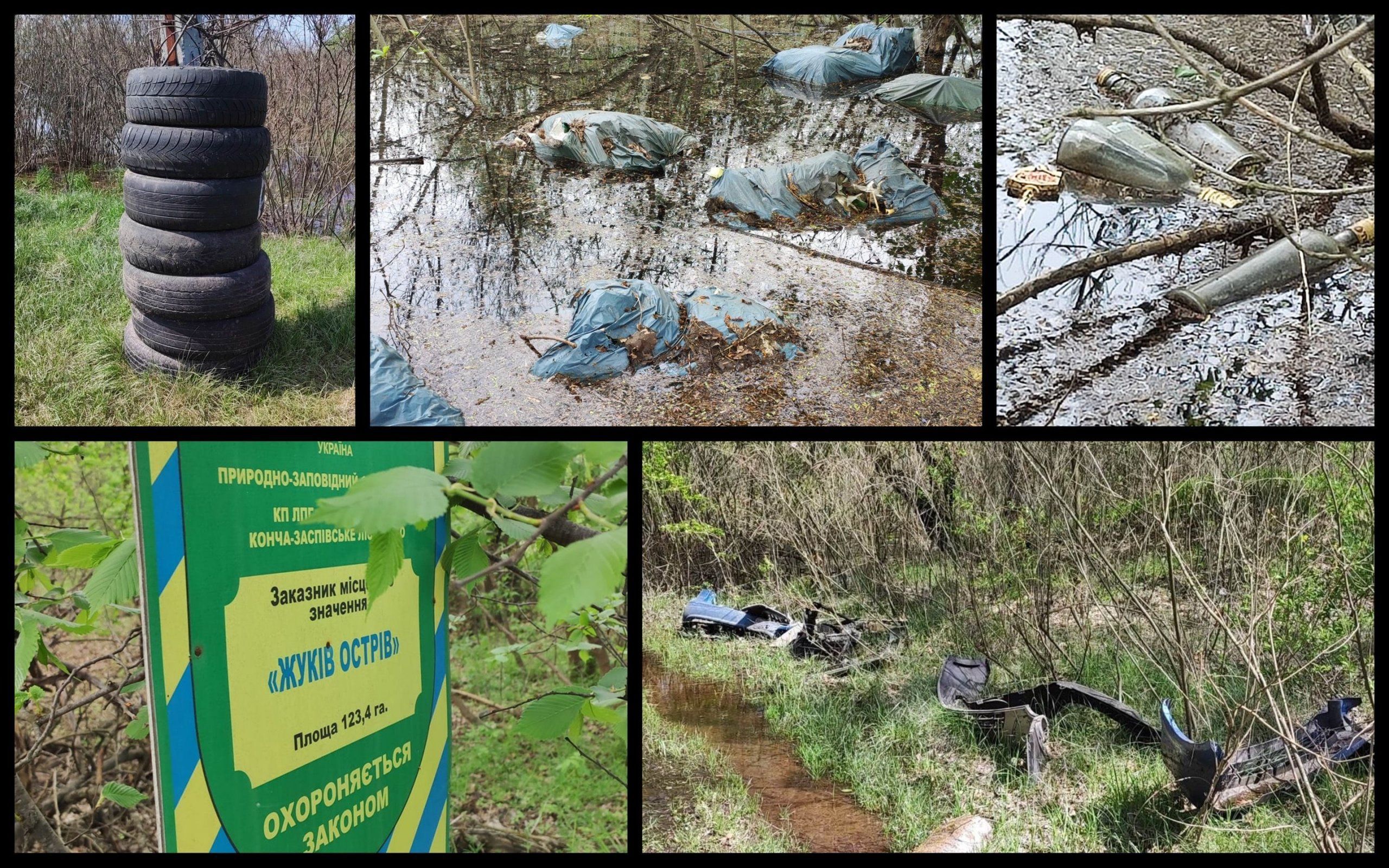 Фото – У Києві заповідний острів перетворили на звалище. Фото