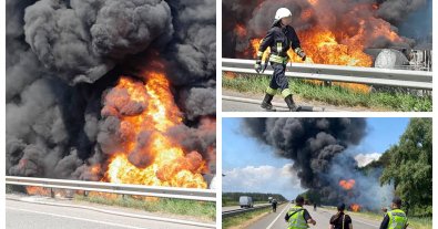 Photo – A fuel truck caught fire near Kyiv: a column of black smoke rose. Photo, video