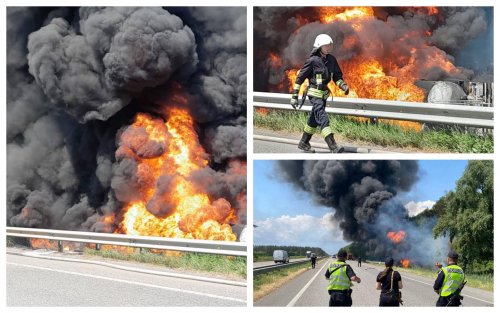 Під Києвом загорівся бензовоз: здійнявся стовп чорного диму. Фото, відео