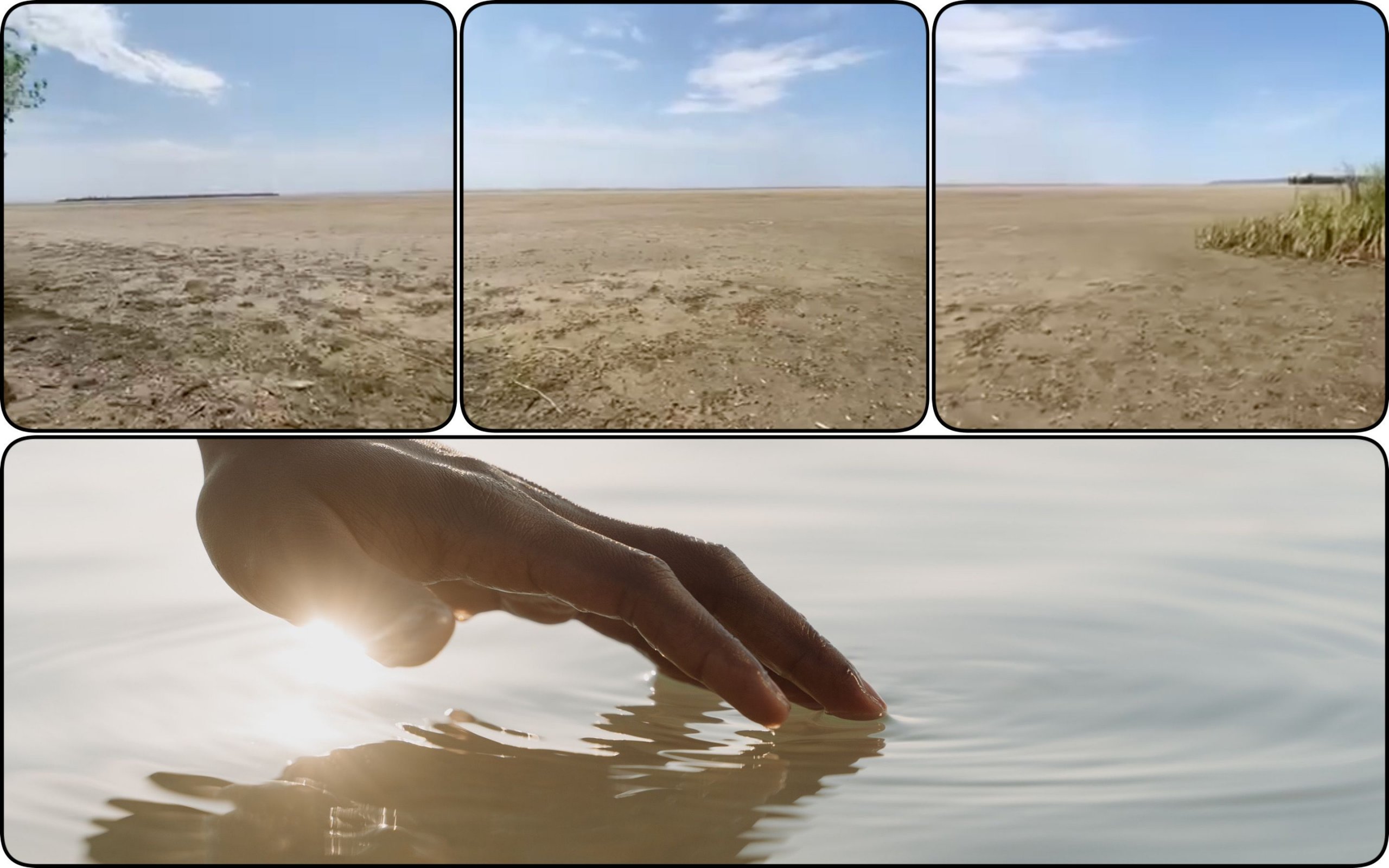 Photo – The Kakhovsky reservoir has turned into a dry desert. Photo