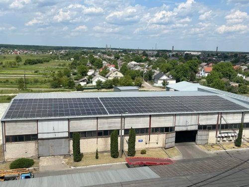 A glass factory was equipped with solar panels in the Rivne region