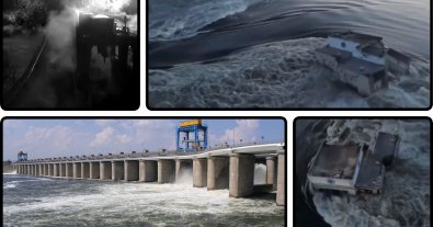 Photo – The Russian occupiers blew up the Kakhovskaya HPP