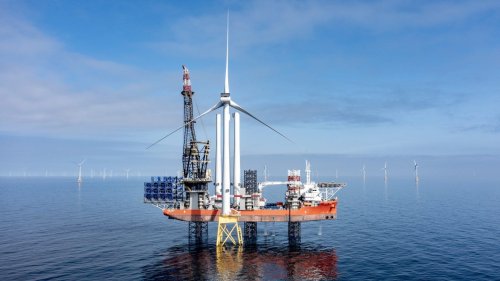 The construction of the largest wind power plant was completed in Scotland