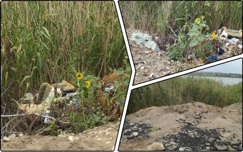 The bank of the Ingul River was turned into a landfill in Mykolaiv