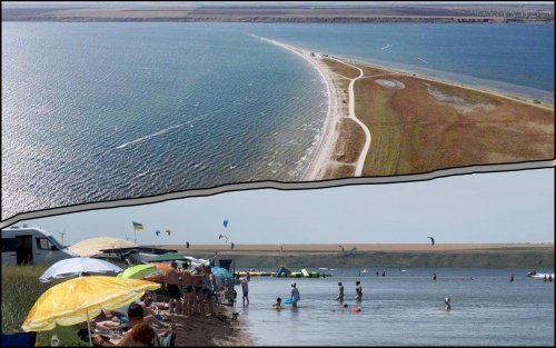 A protected spit was turned into an amusement park in the Mykolayiv region
