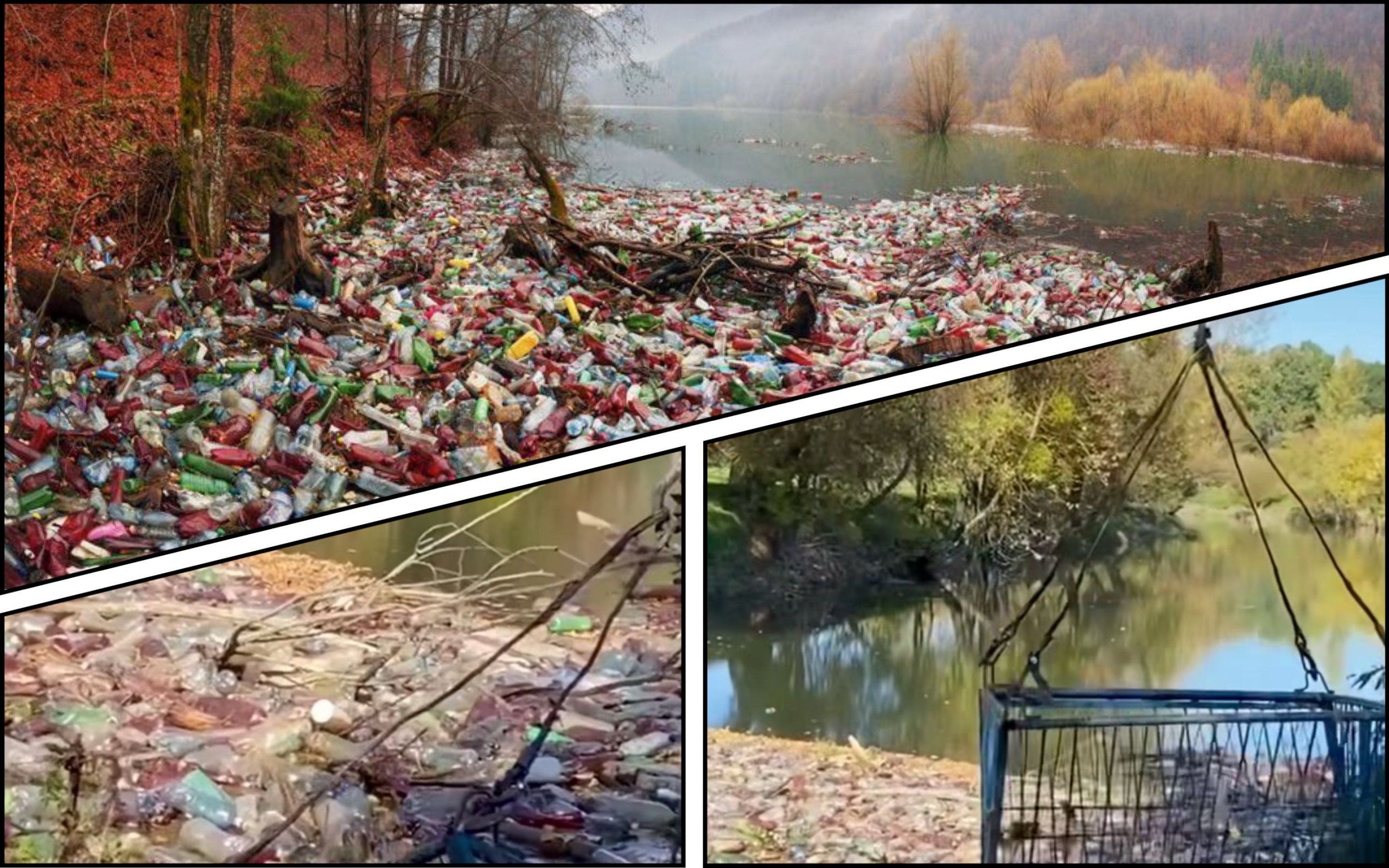 Photo – In Transcarpathia, they found a new way to clean the Borzhava River from plastic bottles