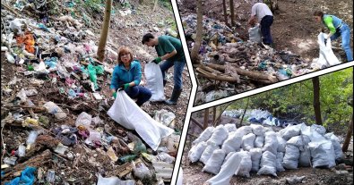 Photo – Volunteers cleared 2.5 tons of garbage from a ravine that had been turned into a landfill in Kharkiv. Photo