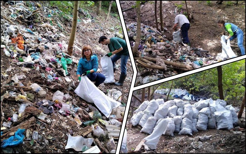 У Харкові волонтери очистили перетворений на звалище яр від 2,5 тонн сміття. Фото