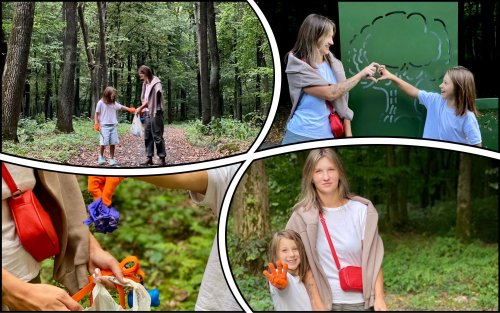 A family cleans up garbage on an eco-trail every day in Volyn