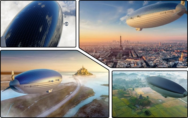 France has developed a solar-hydrogen airship that will fly around the world in 30 days