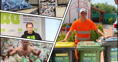 Photo – Strilets is asked to help maintain the only waste sorting station in the community
