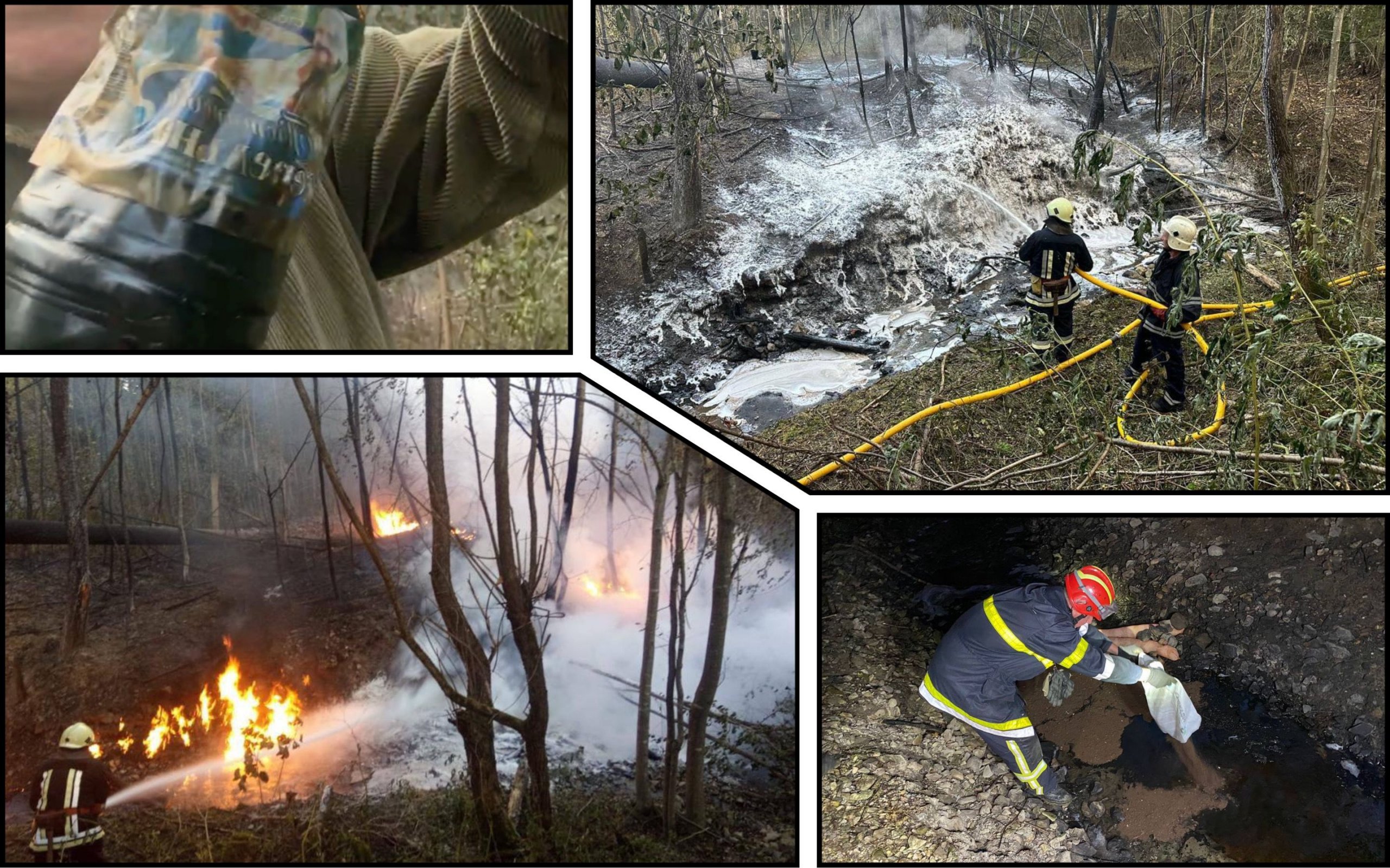 Photo – An oil pipeline exploded in Prykarpattia: pollution levels in the river exceeded 154 times