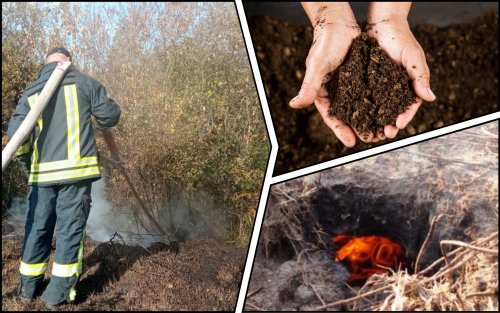 A large-scale fire broke out on peat bogs in Volyn. Photo