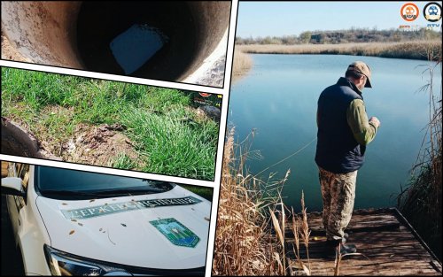 The river Saksagan is polluted by sewage in Kryvyi Rih