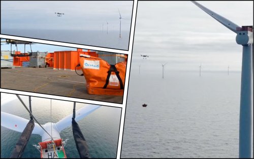 Ветровой гигант Orsted заменил корабли на дроны для обслуживания оффшорных ВЭС