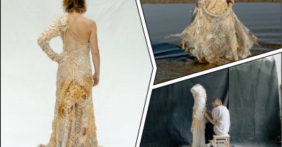 Фото – Українська дизайнерка створила унікальну біорозкладну сукню з грибів