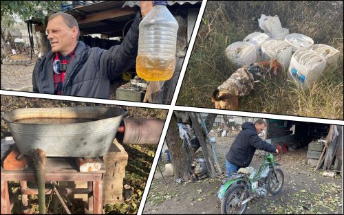 Мешканець Сумщини почав виготовляти бензин зі сміття, яке збирає у лісі