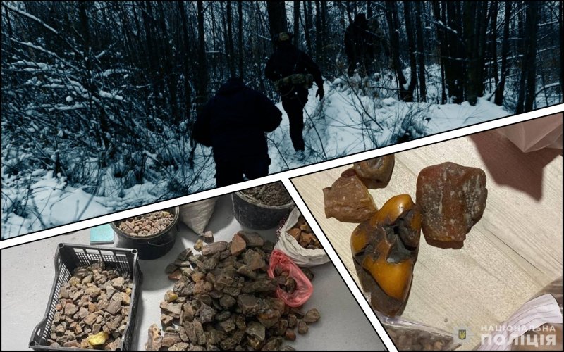 200 kg of amber seized from Rivne region deputy and his accomplices – black diggers